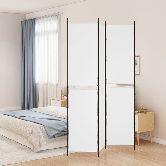 3-delt Paravent Hvid 150x220 cm Stof