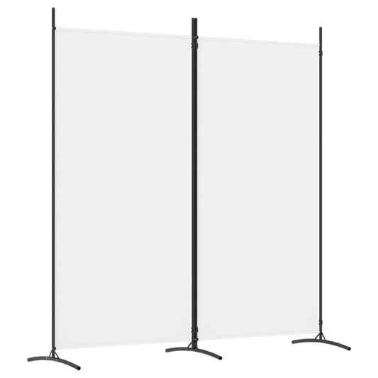 2-delt Paravent Hvid 175x180 cm Stof