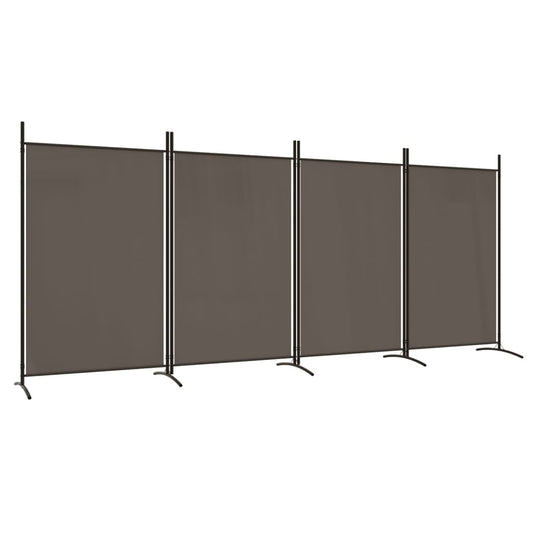 4-delt Skærm Antracit 346x180 cm Stof