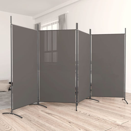 4-delt Skærm Antracit 346x180 cm Stof