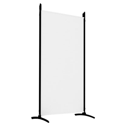 5-delt sæt Paravent Hvid 433x180 cm Stof