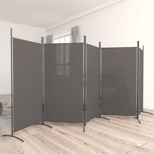 5-delt sæt Skærm Antracit 433x180 cm Stof