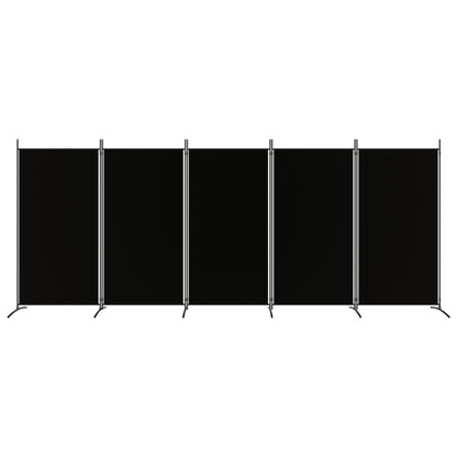 5-delt sæt Skærm Sort 433x180 cm Stof