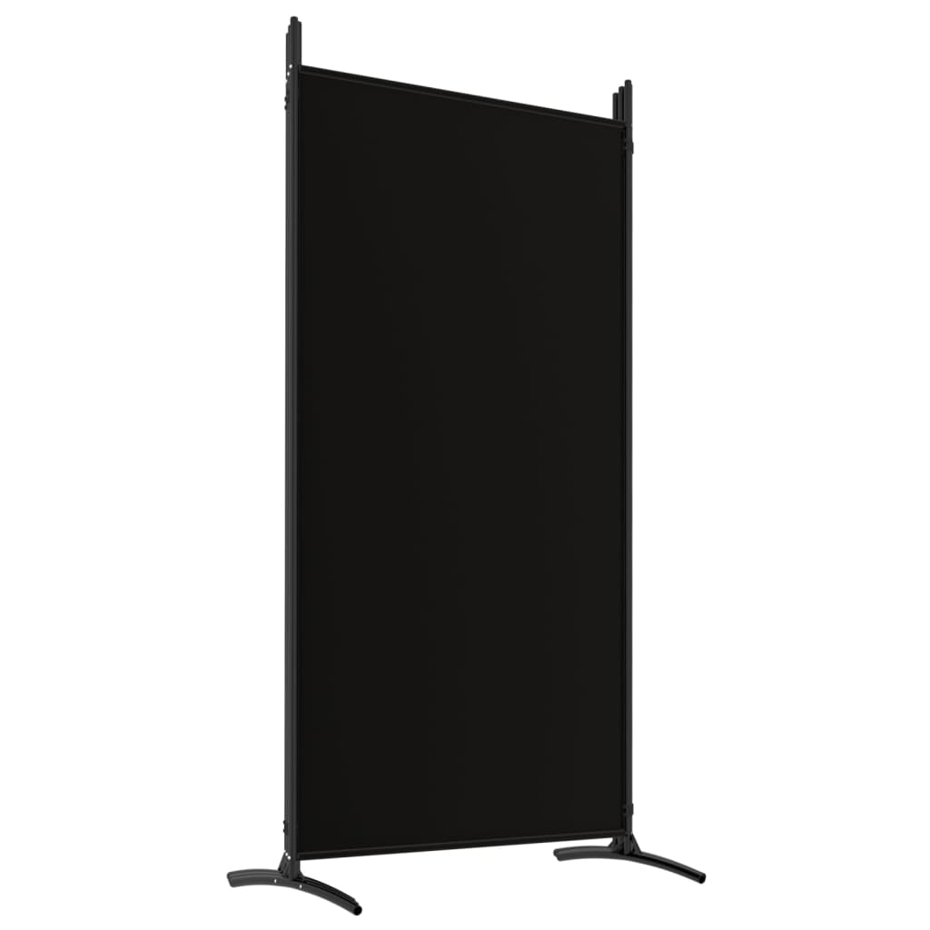 5-delt sæt Skærm Sort 433x180 cm Stof