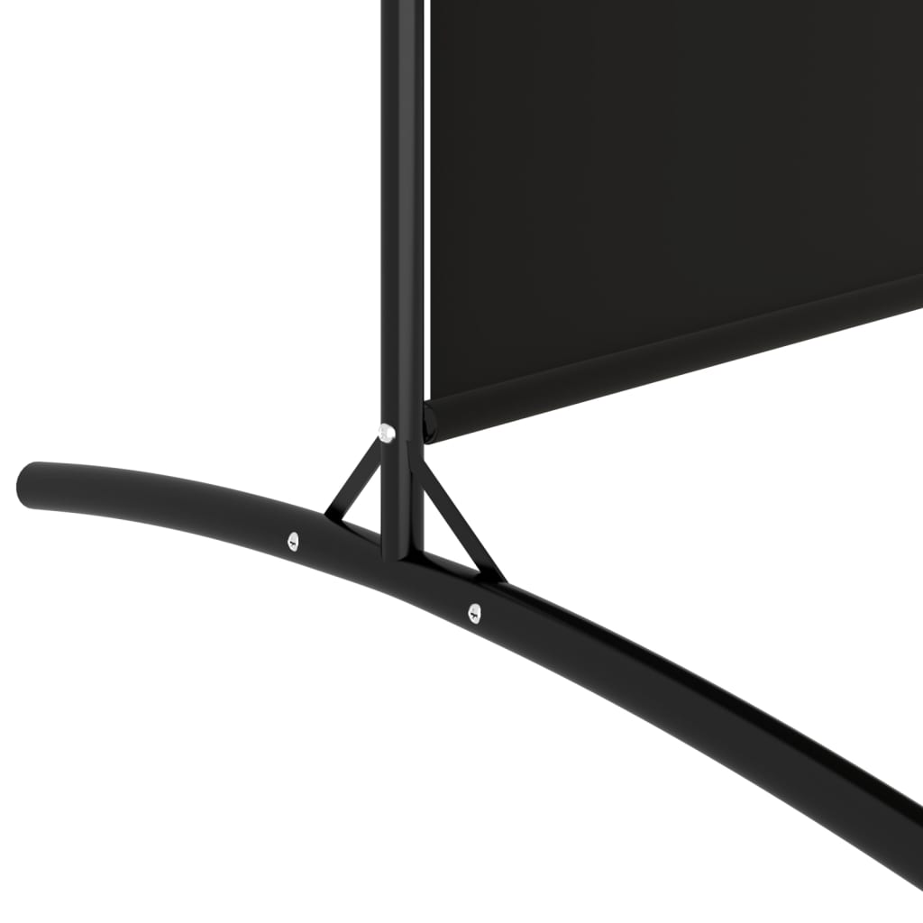 5-delt sæt Skærm Sort 433x180 cm Stof