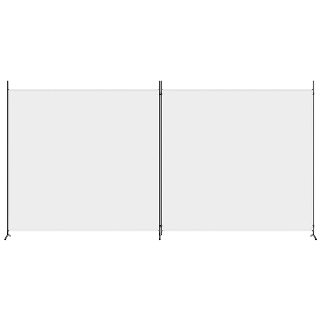 2-delt Paravent Hvid 348x180 cm Stof