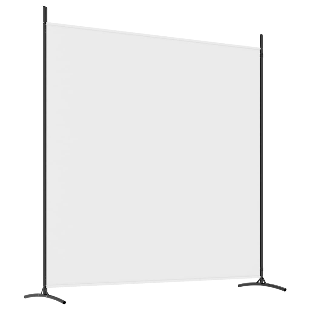 2-delt Paravent Hvid 348x180 cm Stof