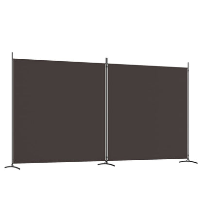2-tlg. Paravent Braun 348x180 cm Stoff