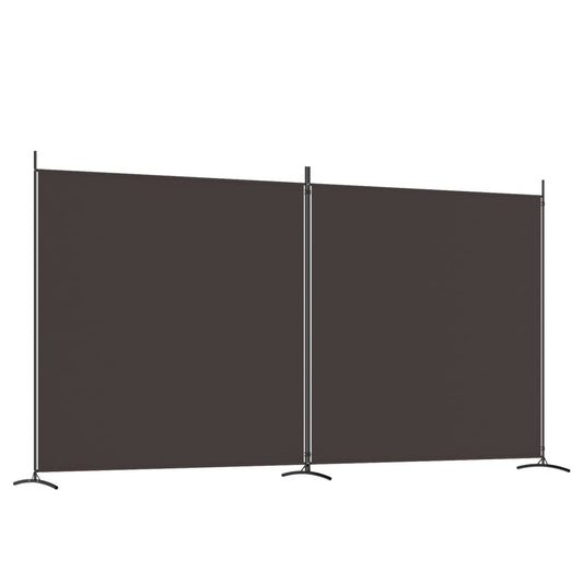 2-tlg. Paravent Braun 348x180 cm Stoff