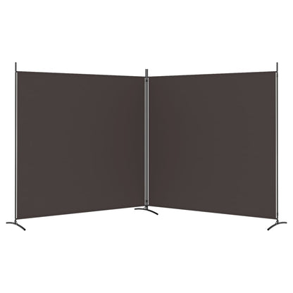 2-tlg. Paravent Braun 348x180 cm Stoff