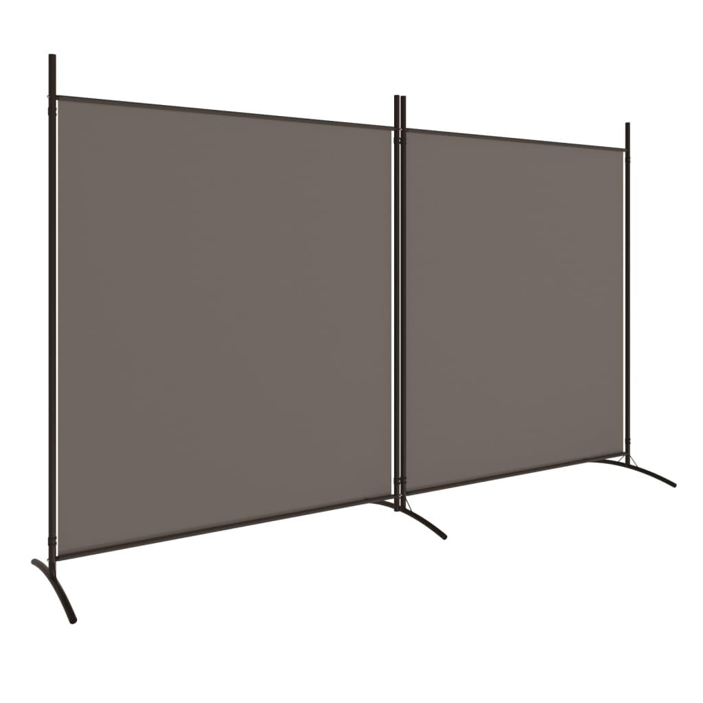 2-delt Skærm Antracit 348x180 cm Stof