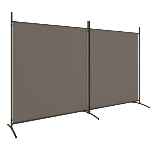 2-delt Skærm Antracit 348x180 cm Stof