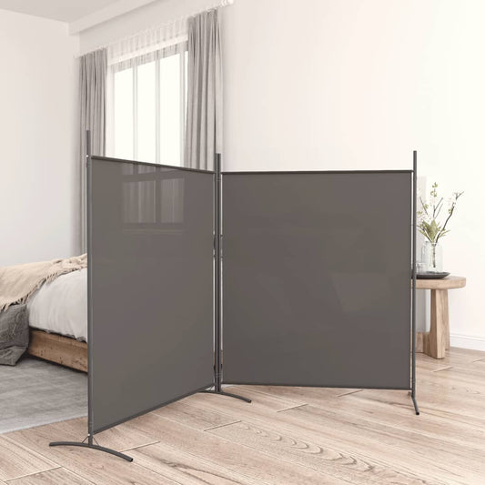 2-delt Skærm Antracit 348x180 cm Stof