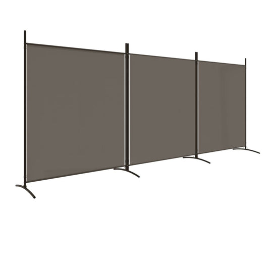 3-delt Skærm Antracit 525x180 cm Stof