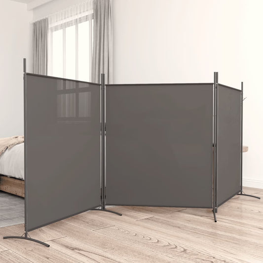 3-delt Skærm Antracit 525x180 cm Stof