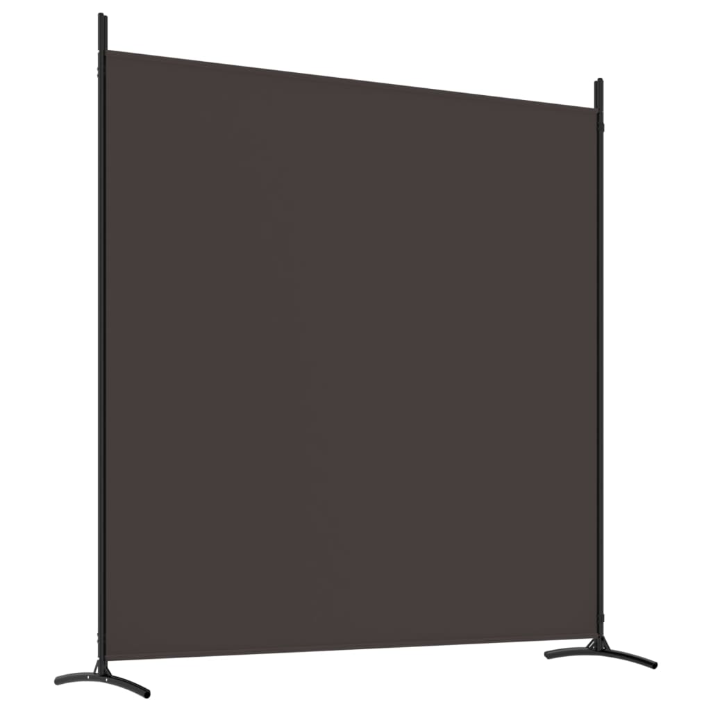4-tlg. Paravent Braun 698x180 cm Stoff