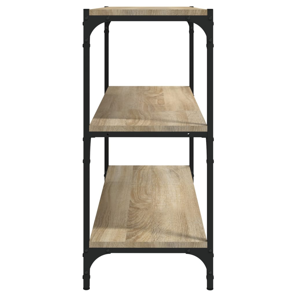 Bücherregal Sonoma-Eiche 80x33x70,5 cm Holzwerkstoff und Stahl
