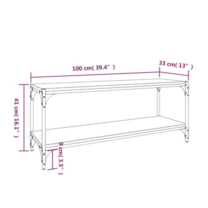 TV-Schrank Sonoma-Eiche 100x33x41 cm Holzwerkstoff und Stahl