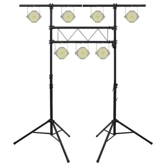 Leuchtenstativ Schwarz 238x115x(180-300) cm Stahl
