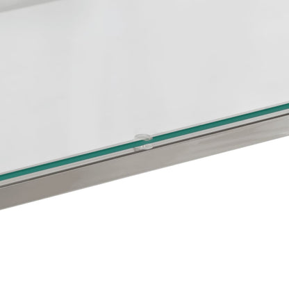 Konsolentisch Silbern Edelstahl und Hartglas