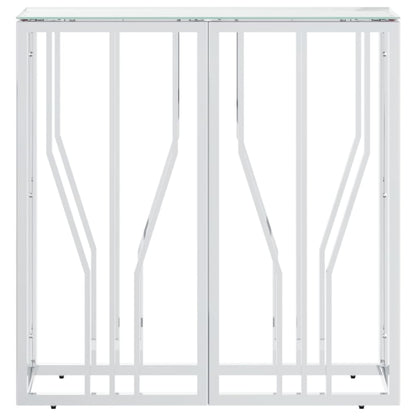 Konsolbord 70x30x70 cm rustfrit stål og glas