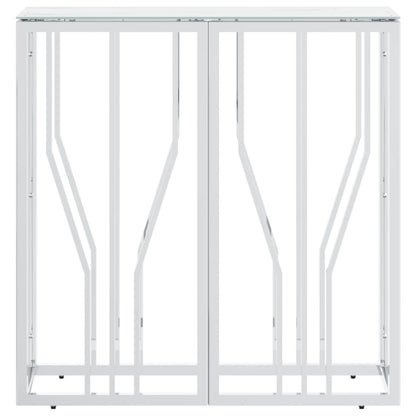 Konsolbord Sølv 70x30x70 cm Rustfrit stål og glas