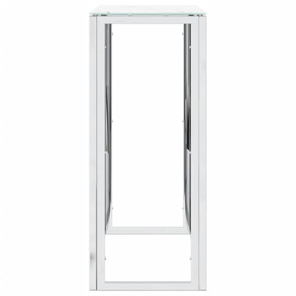 Konsolbord Sølv 70x30x70 cm Rustfrit stål og glas