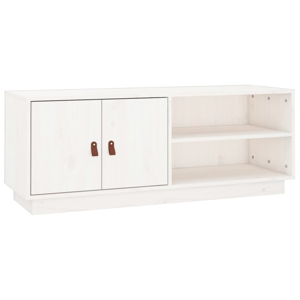 TV-skab Hvid 105x34x40 cm Massiv Fyr