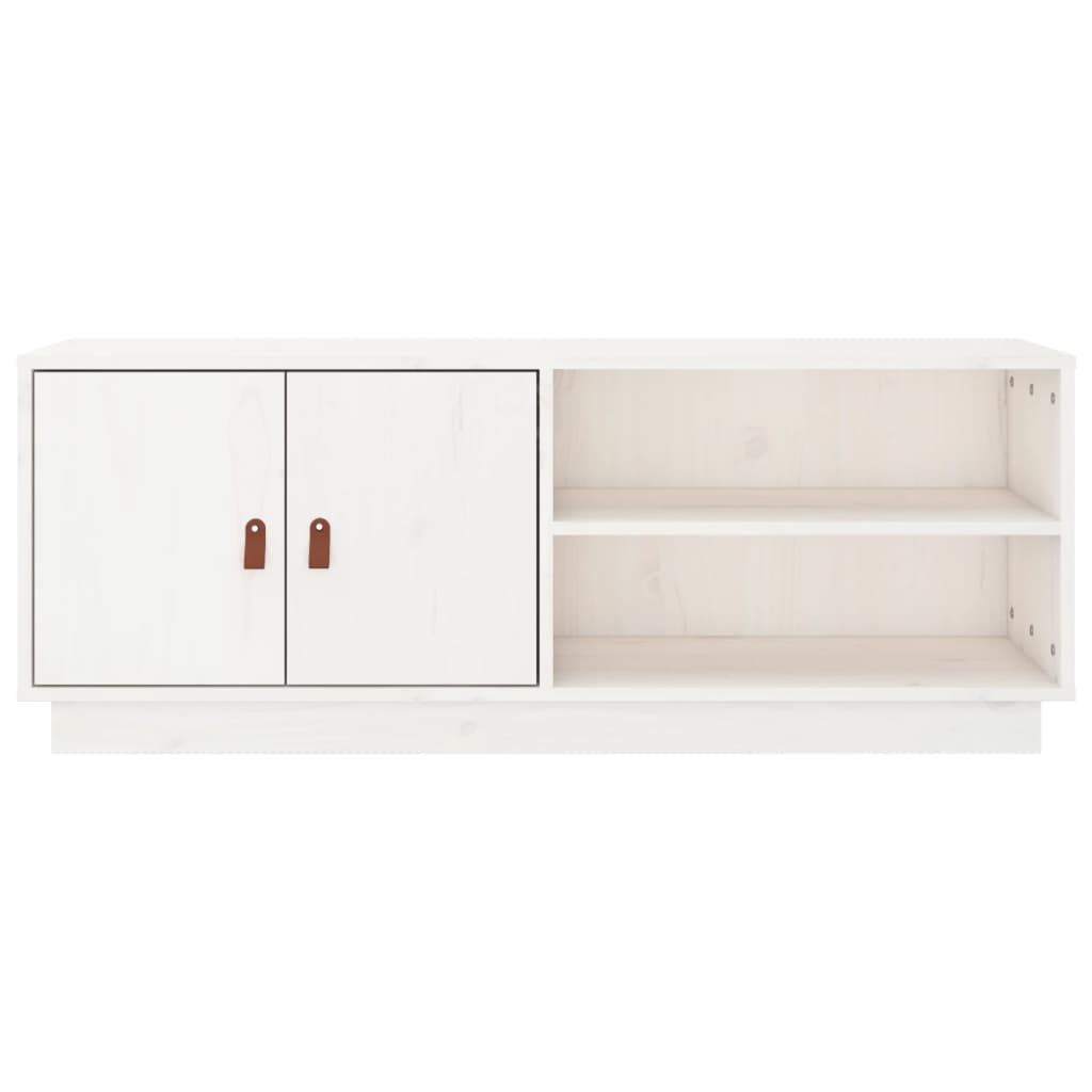 TV-skab Hvid 105x34x40 cm Massiv Fyr