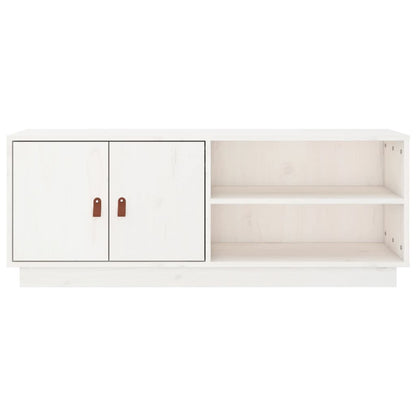 TV-skab Hvid 105x34x40 cm Massiv Fyr