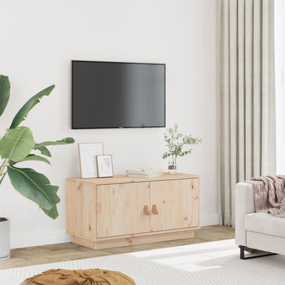 TV-Schrank 80x34x40 cm Massivholz Kiefer