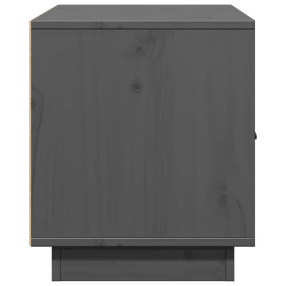 TV-Schrank Grau 80x34x40 cm Massivholz Kiefer