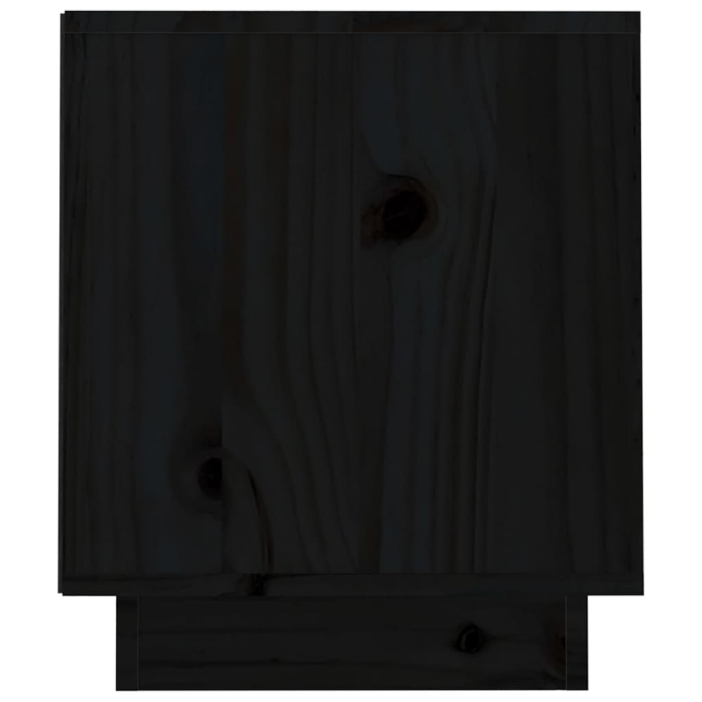 TV-skab Sort 70x34x40 cm Massiv Fyr