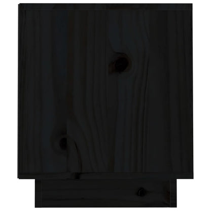 TV-skab Sort 70x34x40 cm Massiv Fyr