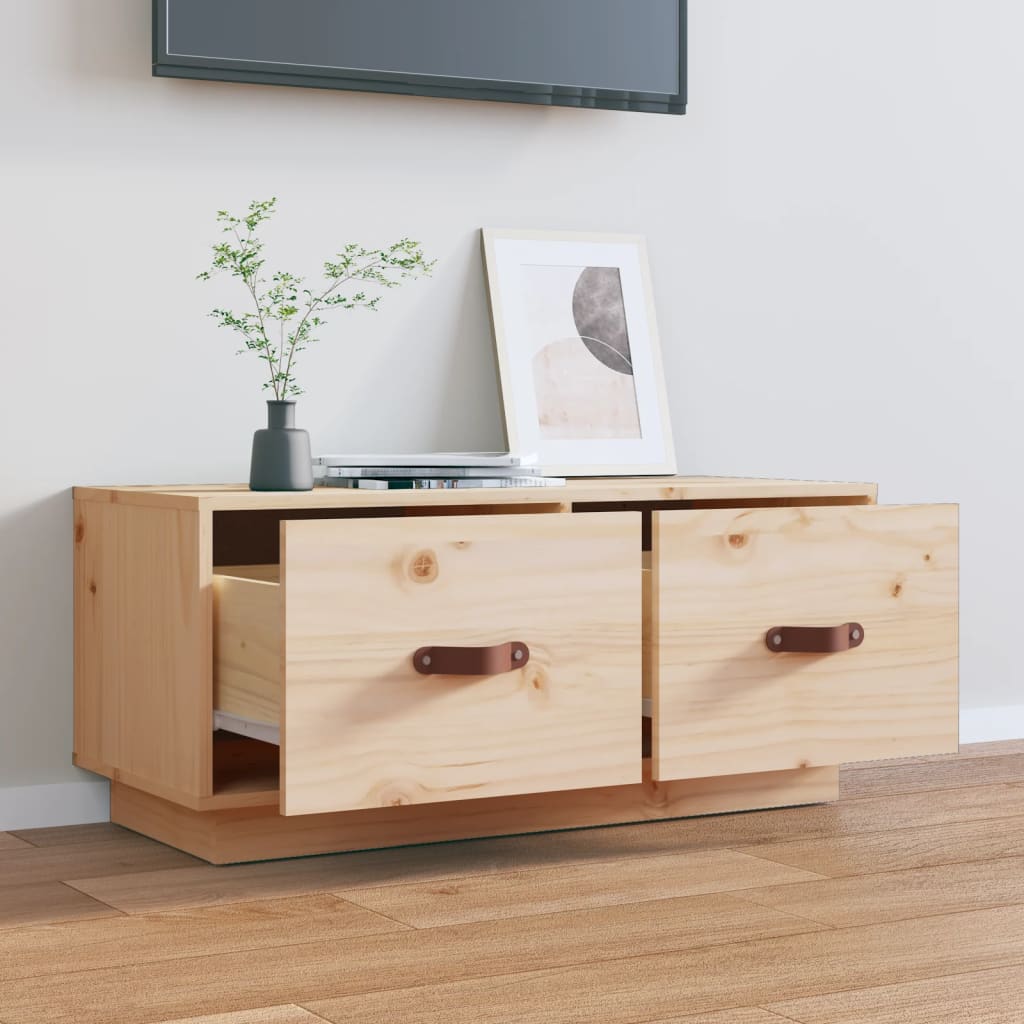 TV-Schrank 80x34x35 cm Massivholz Kiefer