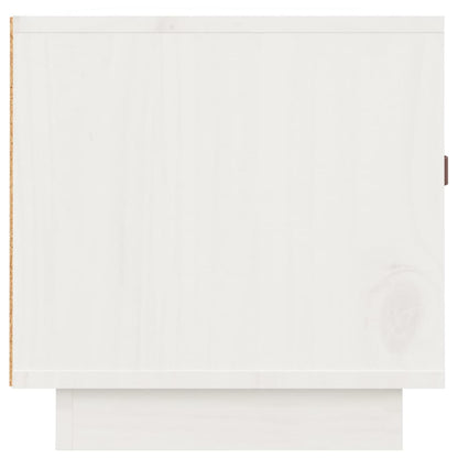 TV-Schrank Weiß 80x34x35 cm Massivholz Kiefer