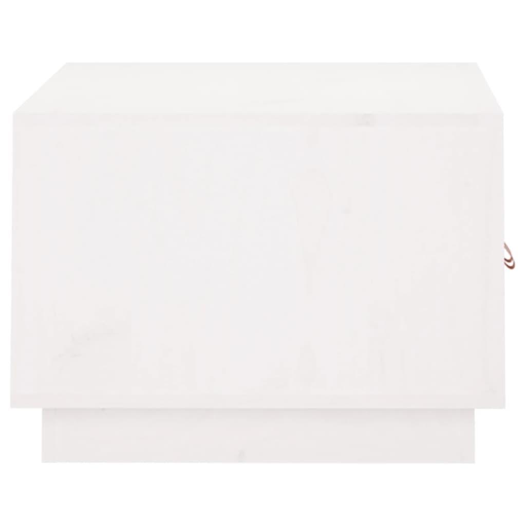 Sofabord Hvid 80x50x35 cm Massiv Fyr