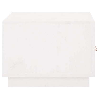 Sofabord Hvid 80x50x35 cm Massiv Fyr