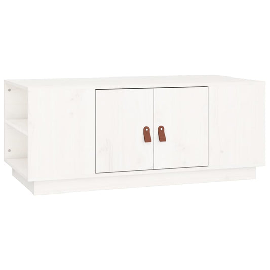 Sofabord Hvid 100x50x41 cm Massiv Fyr