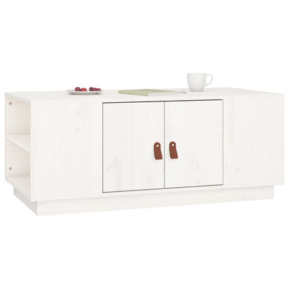 Sofabord Hvid 100x50x41 cm Massiv Fyr