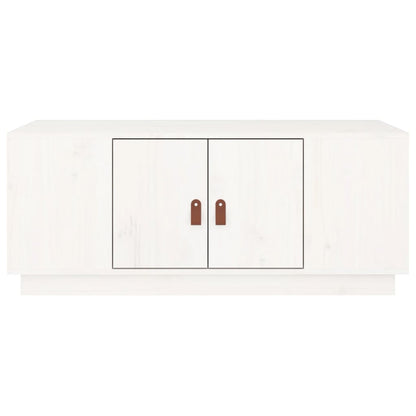 Sofabord Hvid 100x50x41 cm Massiv Fyr