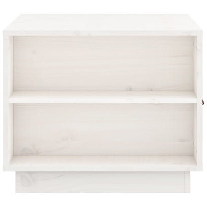 Sofabord Hvid 100x50x41 cm Massiv Fyr