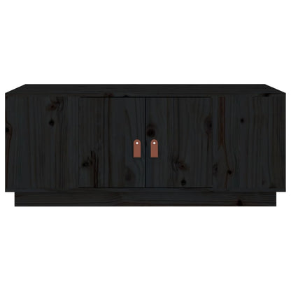 Sofabord Sort 100x50x41 cm Massiv Fyr
