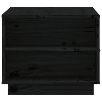 Sofabord Sort 100x50x41 cm Massiv Fyr