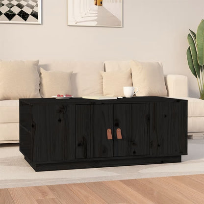 Sofabord Sort 100x50x41 cm Massiv Fyr