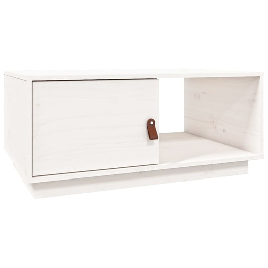 Sofabord Hvid 80x50x35,5 cm Massiv Fyr