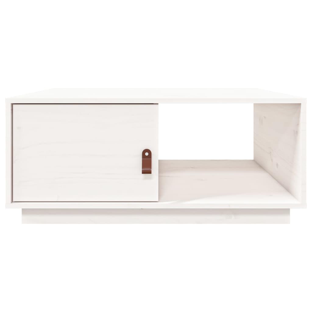 Sofabord Hvid 80x50x35,5 cm Massiv Fyr