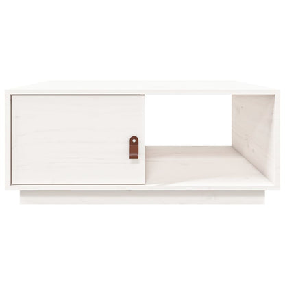 Sofabord Hvid 80x50x35,5 cm Massiv Fyr