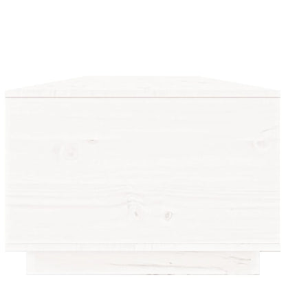 Couchtisch Weiß 100x50x35 cm Massivholz Kiefer