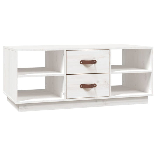 Sofabord Hvid 100x50x41 cm Massiv Fyr